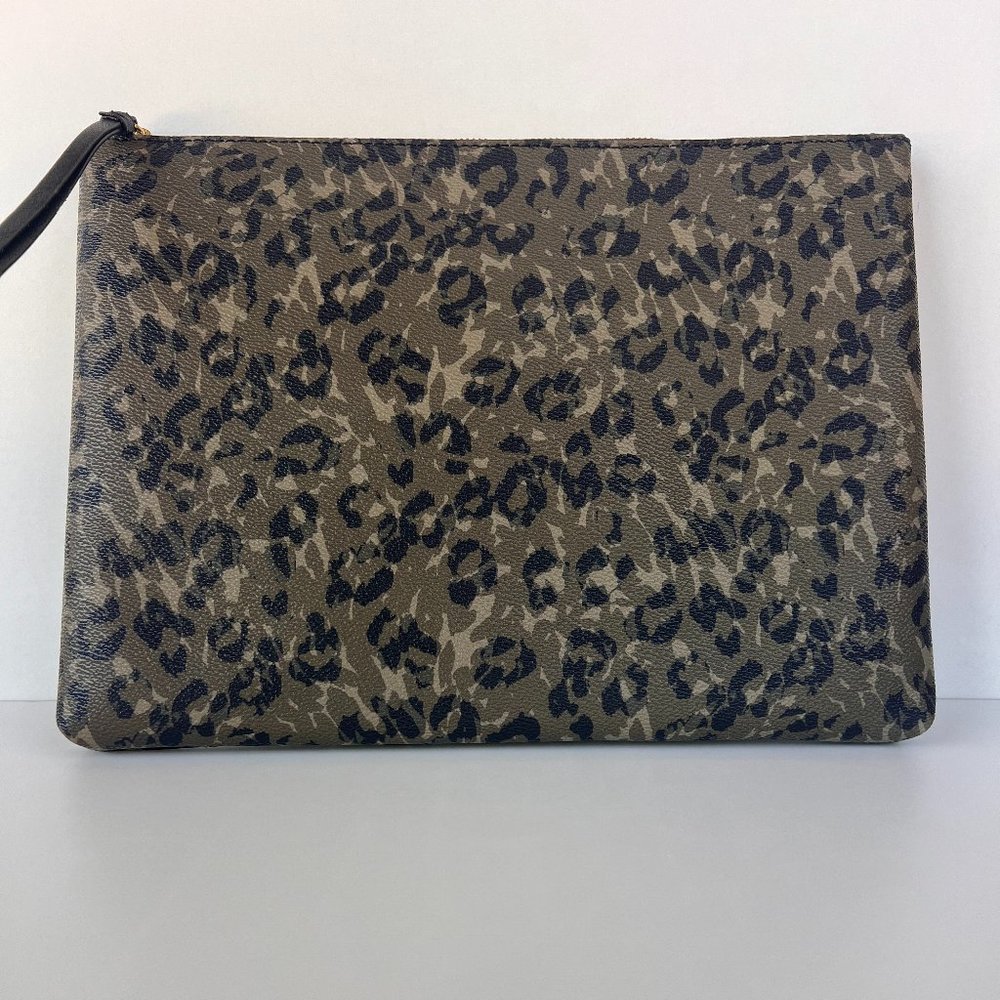 Banana Republic Olive Leopard Clutch NWT